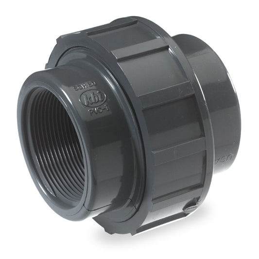NDS U-0750-T Unión de Tuberías 3/4" FPT PVC Gris