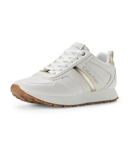 Calvin Klein Carlla Zapatillas para Mujer | Zapatos casuales - 22.5 cm - Logo blanco 146