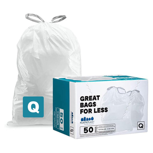 Plasticplace Bolsas de Basura Código M, 200 Piezas, 45 Litros - 50 Count (Pack of 1) - Código Q