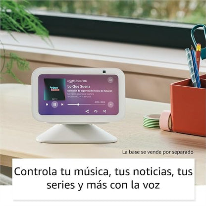 Echo Show 5 (modelo más reciente), Pantalla inteligente con graves más profundos y sonido más claro, Negro, con el Acceso Anticipado de Alexa+