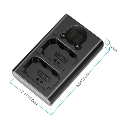 NEEWER Dual USB-Cargador para Sony NP-FZ100 Bateria con LCD Display | Compatible con Sony ZV-E1, FX3, FX30, A1, A9 II, A7R V, A7S III, A7 IV, A6600, A7C Camaras, Versatile Charging Options