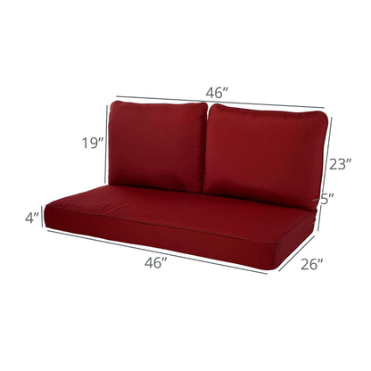 Quality Outdoor Living 69-CL02SB - Cojín para silla, 46in x 26in Loveseat, Rojo, 46" Width by 26" Depth