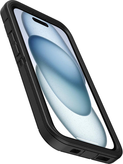 Otterbox Funda para iPhone 15, iPhone 14 Y iPhone 13 Defender Series -, Sin Pantalla, Resistente Y Duradera, con Protección De Puerto, Incluye Soporte De Clip De Funda Negro