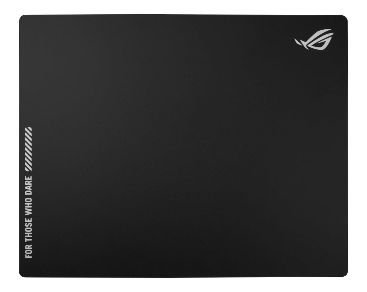 ASUS ROG NH04 ROG Moonstone Ace - Alfombrilla para Mouse para Juegos, 19.7 x 15.7 x 0.16 Pulgadas, tamaño Grande, Superficie Ultra húmeda, Vidrio Templado, Deportes electrónicos y Juegos FPS, Color