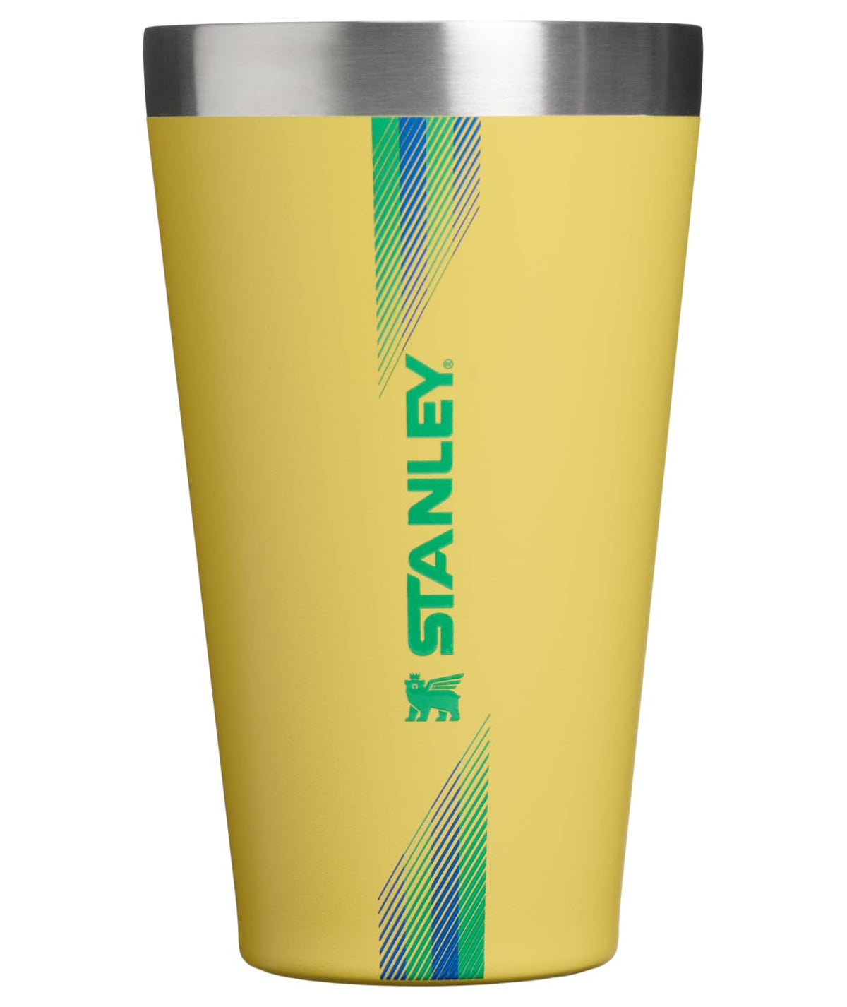 Stanley Vaso Térmico Adventure Stacking Beer Pint, Acero Inoxidable - Yellow Green - 473 milliliters