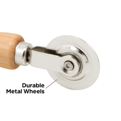 Prime-Line P 7505 Screen Rolling Tool – A Must Have Tool for Installing Window and Door Screens – Wood Handle and Steel Wheels – Durable and Easy to Use