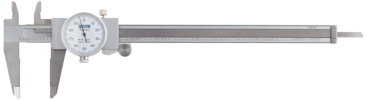 Fowler 52-008-708-0, pinza de esfera premium con rango de medición de 0-8 pulgadas, color blanco