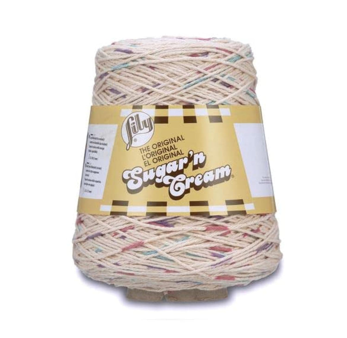 Lily Sugar N Cream Conos - Hilo de popurrí - 1 paquete de 14 oz/400 g - Algodón - #4 M - 706 yardas - Tejer/Crochet
