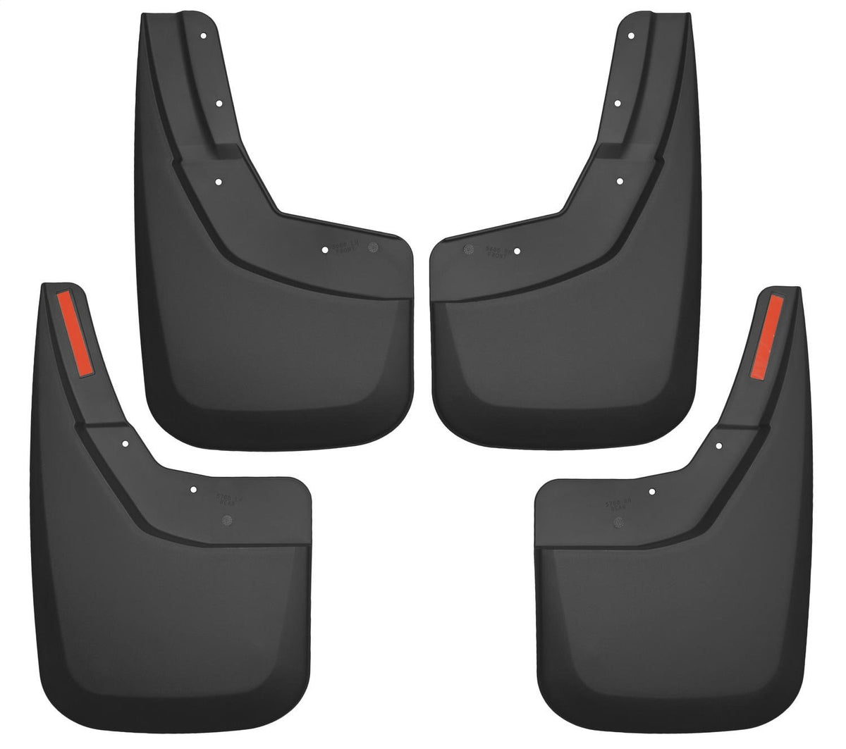 Husky Liners Guardabarros para Chevrolet Silverado, Delantero y Trasero, Negro 56886