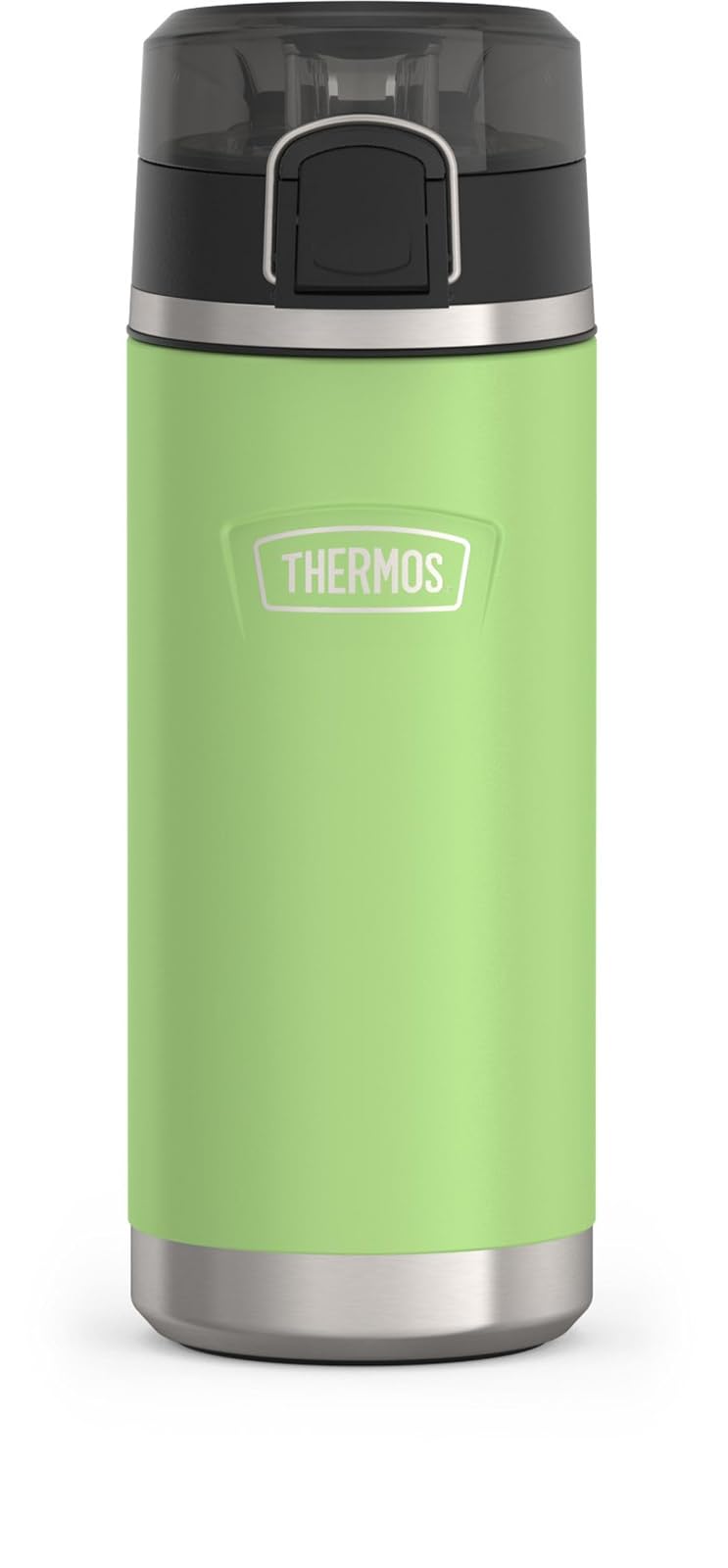 THERMOS ICON SERIES, botella de agua con boquilla - 18 onzas, color lima, botella de agua aislada al aspiradora de acero inoxidable con tapa