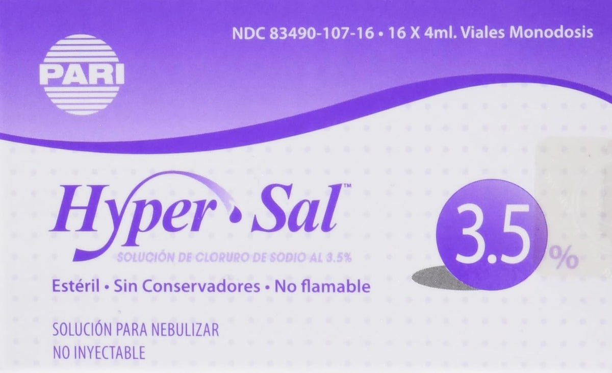 HyperSal Solucion salina 3.5% Caja con 16 Dosis, Blanco
