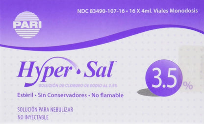 HyperSal Solucion salina 3.5% Caja con 16 Dosis, Blanco