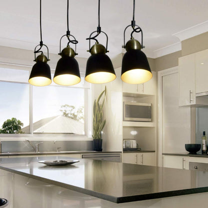Tecnolite Lámpara Colgante Interior Decorativa 240CTL8004MVN, Base E27, 100-240 V, Negro Mate