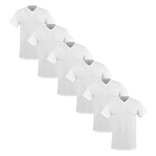 Hanes Ropa Interior Caballero Paquete 6 Piezas Playera Cuello V con Doble tecnología