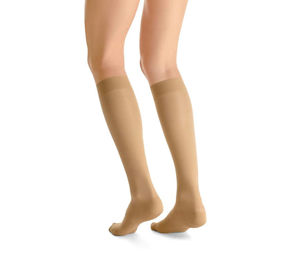 JOBST Ultrasheer Medias de compresión, Media 20-30mmHg, Rodilla, Talla M | Punta Cerrada, Color Miel, Compresión de Grado Médico