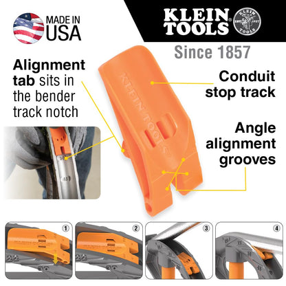 KLEIN TOOLS 51607 | Doblador De Conduit 3/4" EMT | Cabeza De Aluminio | Logra dobleces precisos y repetibles con Angle Setter; su pedal ancho brinda estabilidad y facilita el trabajo en conduit.