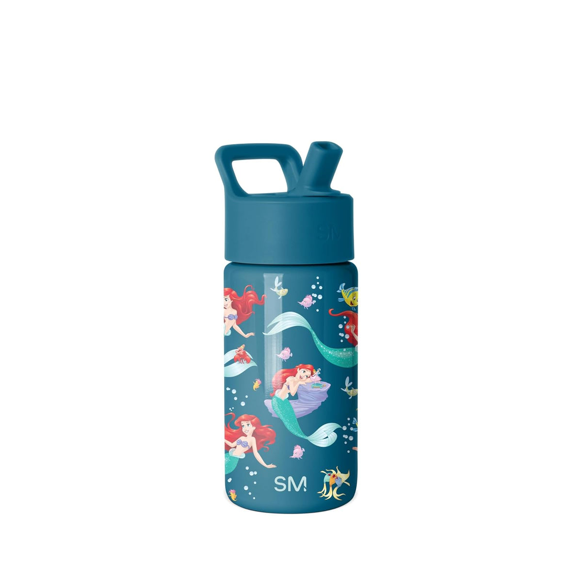 Simple Modern Summit Botella Infantil con Popote, Acero Inoxidable, Diseño Disney - Disney-Ariel Day Dream - 0.4 Litros