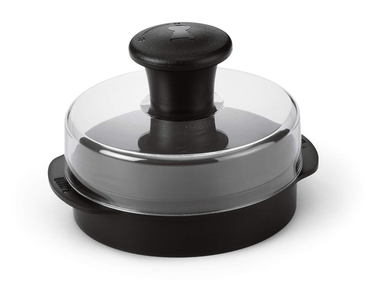 Weber 6483 - Molde y Prensador Para Hamburguesas Weber Original | Mango de nailón desmontable, crea paletas planas, hoyuelo integrado