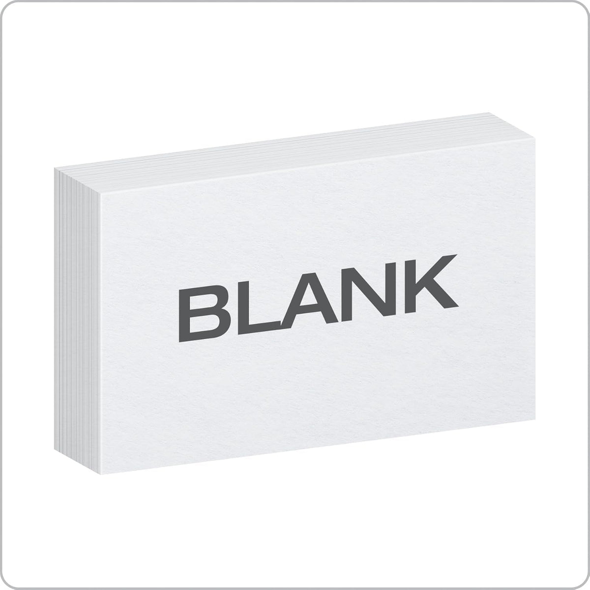 Oxford - Fichas, En blanco, Blanco, 3 x 5 pulgadas