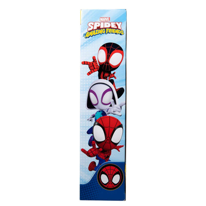 Marvel Ghost Spider - Juego de caja de vestir para niños pequeños - Parte superior de disfraces, máscara de tela, accesorio de protección web y mini vehículo de juguete (3T-4T) multicolor