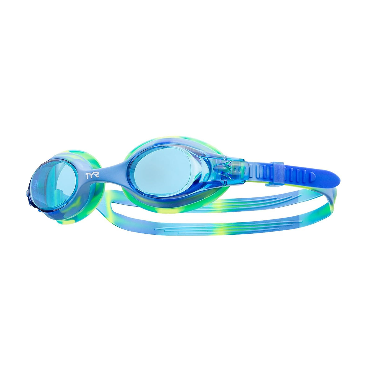 TYR Swimple Goggles de Natación Infantiles Tie Dye - Tie Dye Swimple - Blue - Green
