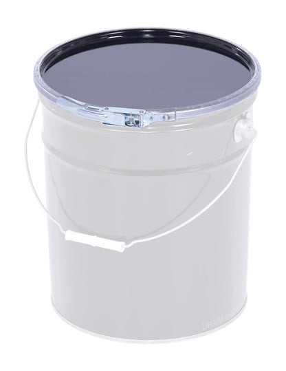 Vestil LID-STL-LL Steel Lever Lock Pail Lid, for 5 gallon, Black