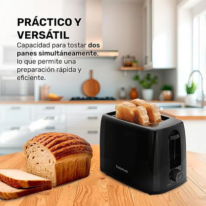 Tostador de Pan Taurus Capacidad de 2 Rebanadas Color Negro Modelo LUCER
