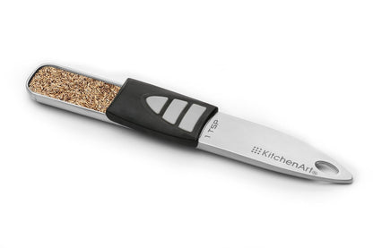 KitchenArt Pro - Cuchara medidora de acero inoxidable, color plateado