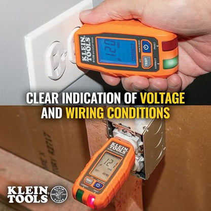 KLEIN TOOLS RT250 | Probador De Tomacorrientes | GFCI | Pantalla LCD