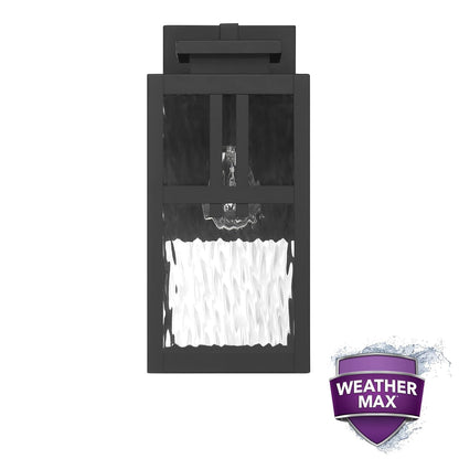 Hunter Fan, Colgante de pared Aspenbrook Negro Mate para Exterior 1 Luz, 14 pulgadas