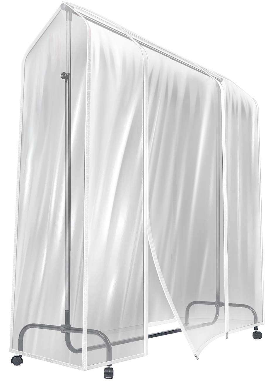 Sorbus Cover for Garment Rack - 6 Ft Transparent Clothes Rack Cover, Garment Coat Hanger Protector Dustproof Waterproof Clothing Storage Cover for Dresses, Suits, Coats, and more (Rack Not Included)