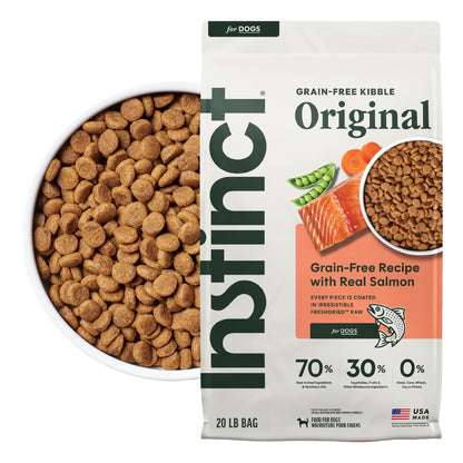 Alimento Instinct Original para perro, sin cereales, sabor res, pollo o salmón - Salmón - 9.07 KG