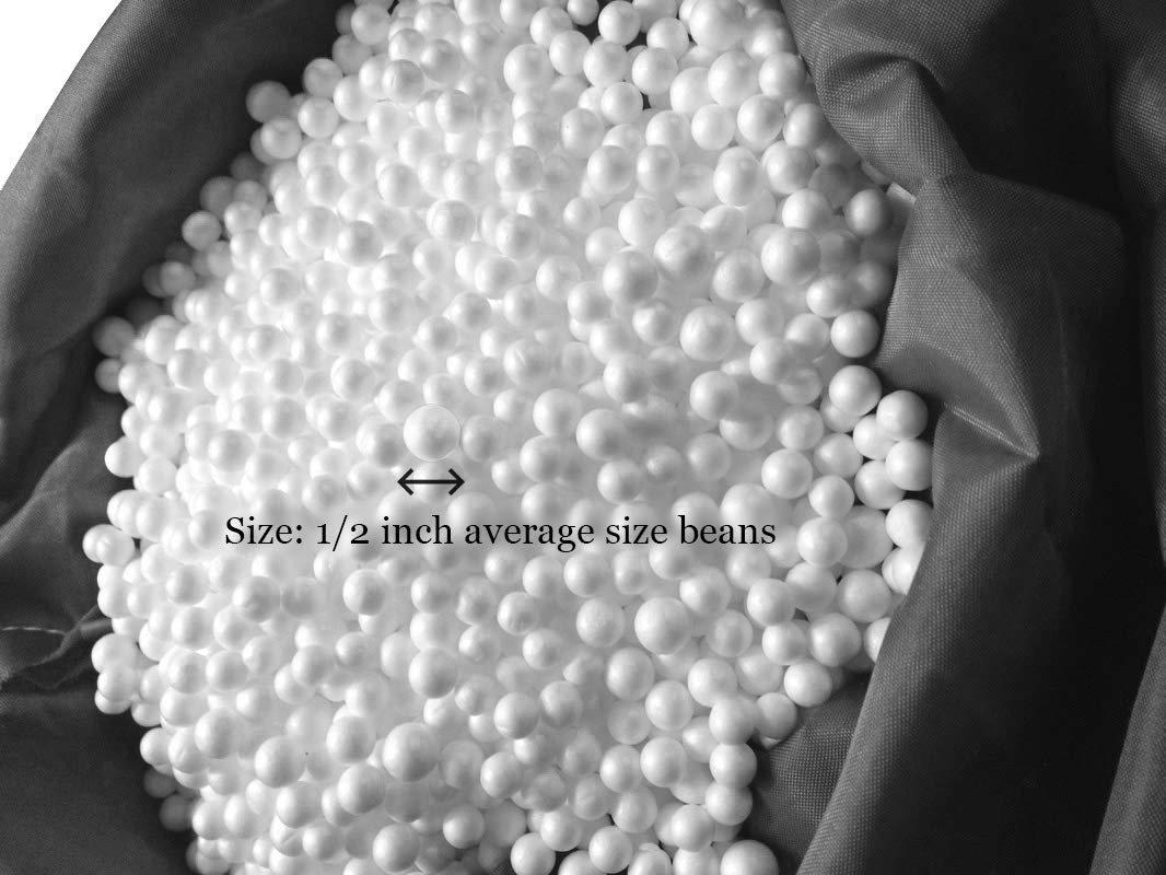 Posh Creations - Recambio para puf de Relleno, 100 L, Color Blanco con Boquilla EZ-Pour