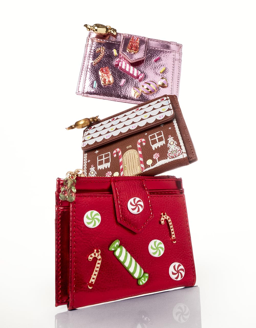 Betsey Johnson Candy Bifold Wallet para mujer, Rosado, Talla unica