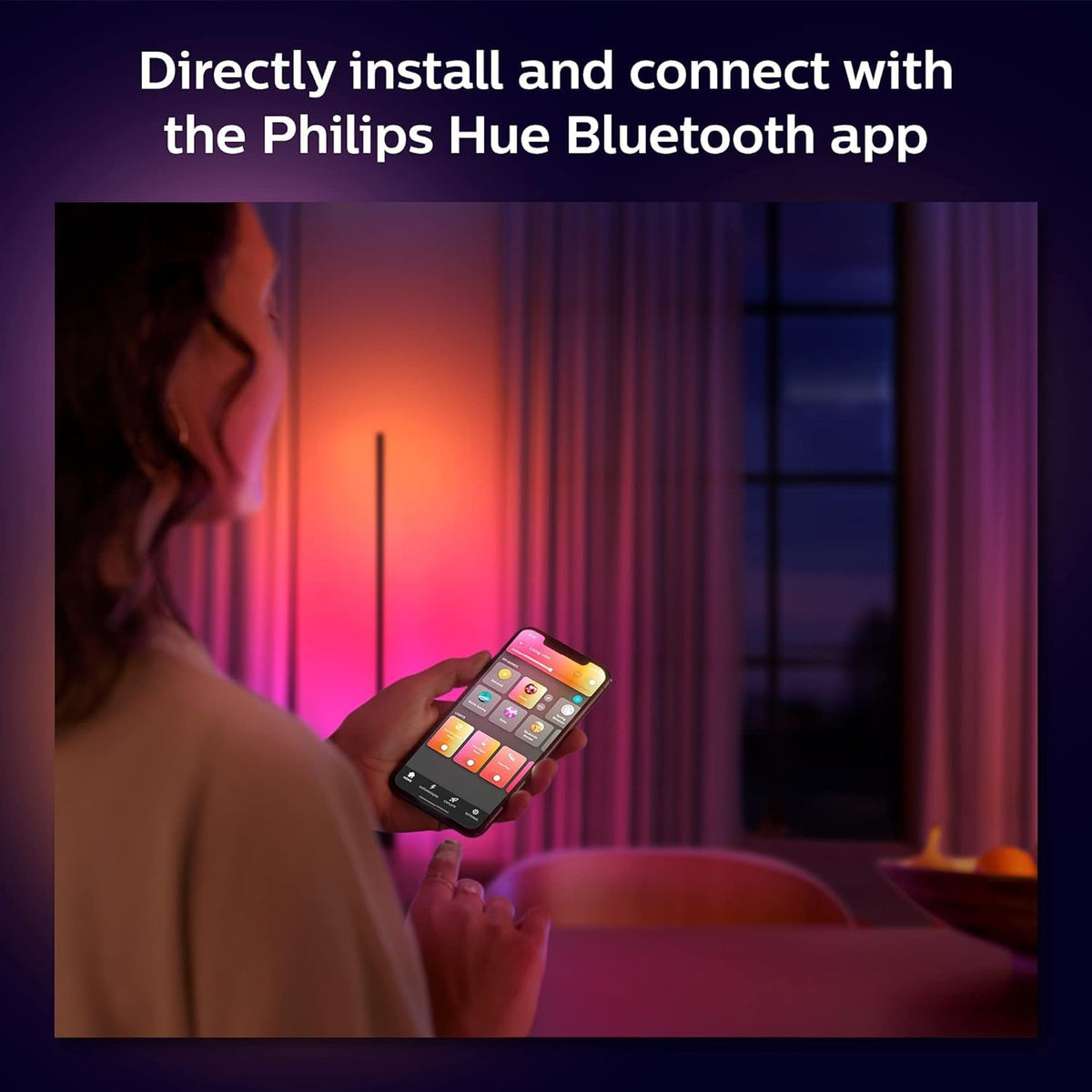 Philips Hue Tira de Luz Gradient Base, 2 metros + Extensión Tira de Luz Gradient- Compatible con base de tira Gradient