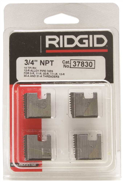 RIDGID - Peines De Roscar Terraja de Tubo 37830, 12R 3/4 Npt, Plomería, Kit de Herramientas