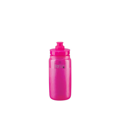 Elite Fly Botella para Ciclismo 550 ml Ultraligera - Clear Pink Fluo, 550ml - 18.6 Ounces