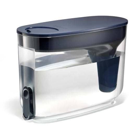 LifeStraw Home: Dispensador de filtro de agua, 18 tazas, azul medianoche, sin BPA para protección contra contaminantes del agua del grifo, incluidas bacterias, parásitos, microplásticos, plomo, mercu