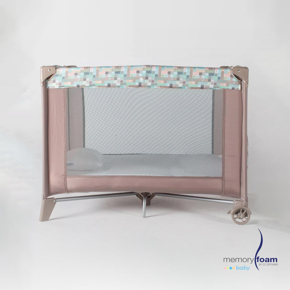 MEMORY FOAM BABY | Colchón de Cuna de Viaje para Bebé - Firmeza Media - Blanco - 100 x 70 x 6 cm - Hecho de Espuma de Poliuretano