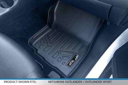 MAX LINER - Juego de Alfombrillas de Piso de 2 Filas para Mitsubishi Outlander Sport 2011-2024