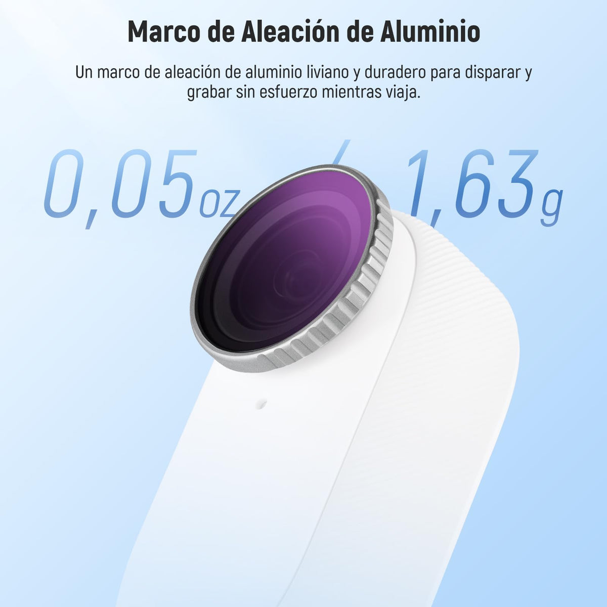 NEEWER GO 3S Juego de Filtros ND (Paquete de 4), ND8 ND16 ND32 ND64 Kit de Accesorios de Filtro de Lente de Densidad Neutra con Vidrio Optico HD Multicapa Compatible con Insta 360 GO 3S, FLB01