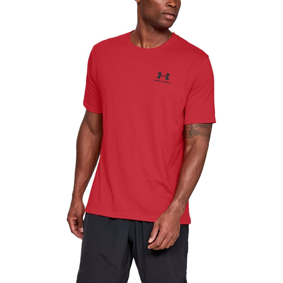 Under Armour Sportstyle Left Chest Camiseta de Entrenamiento para Hombre - Rojo (Red - Black - 600) - 3X-Grande