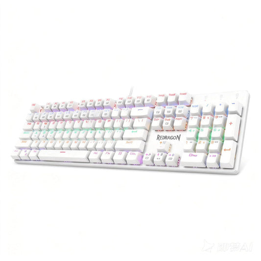 Redragon Teclado Mécanico 60% Dragonborn White K630W - Red Switch