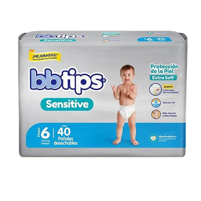 Pañales Bbtips, Talla XX Grande (6), 160 Pañales