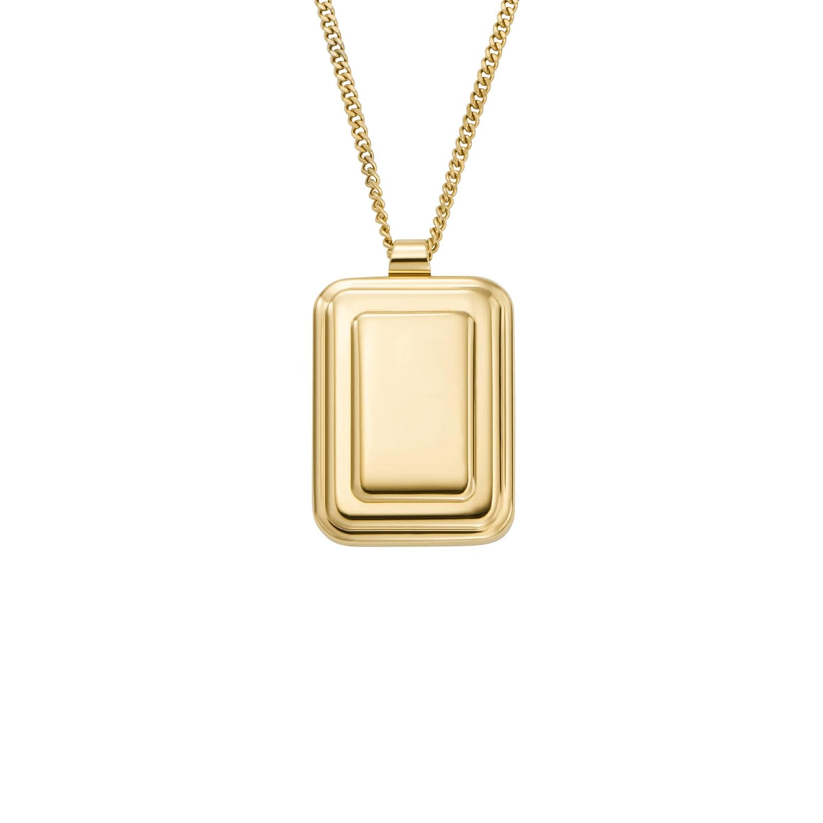 Collar Fossil Raquel JF04951710 de acero inoxidable de color dorado para dama