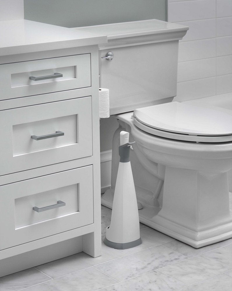 Unger - Juego de escobillas de Inodoro sin Goteo, Cepillo para Polvo de Inodoro Flexible para Cuello con Soporte portátil, Cepillo para Polvo de Limpieza Discreto para baño, depurador de Inodoro,