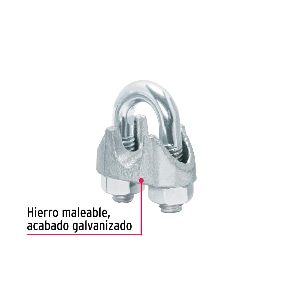 Fiero NUDO-5/16G, Bolsa con 25 nudos (perros) de hierro para cable de 5/16"