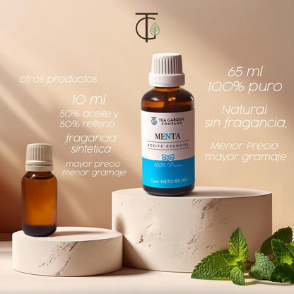 Tea Garden Company Aceite Esencial Puro Menta 100% Natural 65 ml