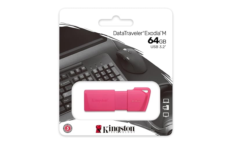 Kingston Memoria Flash 64GB USB 3.2 Gen 1 DTXM Rosa (KC-U2L64-7LN)