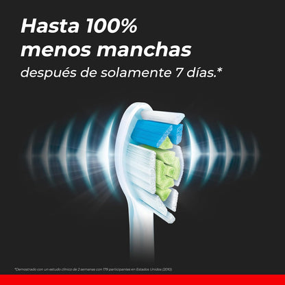 Philips Colgate Repuesto Cepillo Eléctrico SonicPro 2 pack | Hasta 100% Menos Manchas en Solo 7 Días, Eliminan Manchas Superficiales, Blanquean y Pulen los Dientes